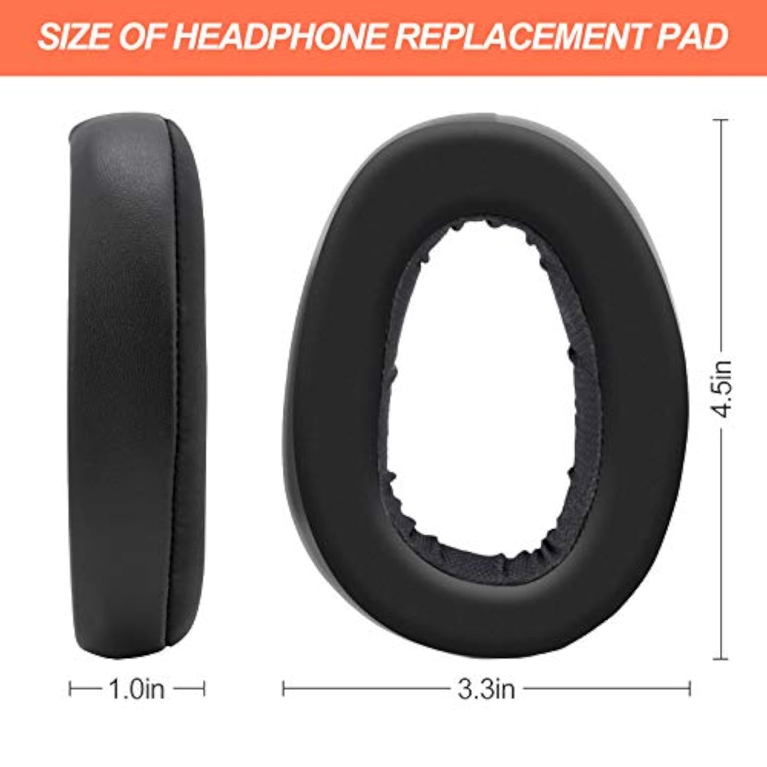Replacement Ear Pads Cushions Compatible With Sennheiser Gsp 670 Gsp 500 Gsp 600 Gaming Headset On-Ear Headphones Ear Pads Cushion Headset Ear Cover, Black