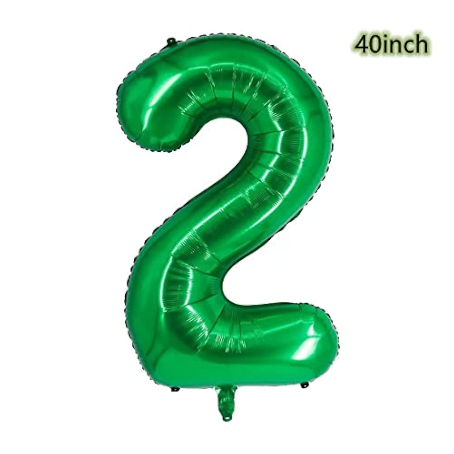 40 Inch Dark Green Crown Number 2 Balloon ,Giant Large Aluminum Film Number Balloon , 2Nd Jungle Birthday Decoration Balloons ?Children'S Birthday Party Baby Shower Decoration Supplies (Dark Green 2)