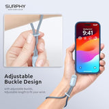 2 Pack Lanyard, Phone Strap, Adjustable Phone Lanyard With Two-Color Braided, Phone Wrist Strap For Airpods, Phone Case, Camera Wrist Strap, Cell Phone Wrist Lanyard, Cloud Blue & Gray