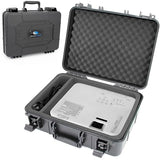Hard Shell Projector Travel Case Compatible With Epson Vs250 Svga, Vs350 Xga, Vs355 Wxga Projectors With Hdmi Cable And Remote In Custom Foam Compartments, Case Only