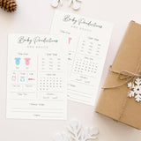 Baby Predictions And Advice Cards, 50 Pcs Baby Shower Game Cards, Advice And Wishes For New Parents, Fun Gender Reveal Games Boy Or Girl (Pattern)