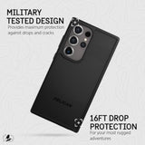 Protector - Samsung Galaxy S24 Ultra Case [6.8”] [16Ft Mil-Std Drop Protection] [Wireless Charging] Phone Case For Samsung Galaxy S24 Ultra - Slim, Rugged Cover With Anti Scratch Tech - Black