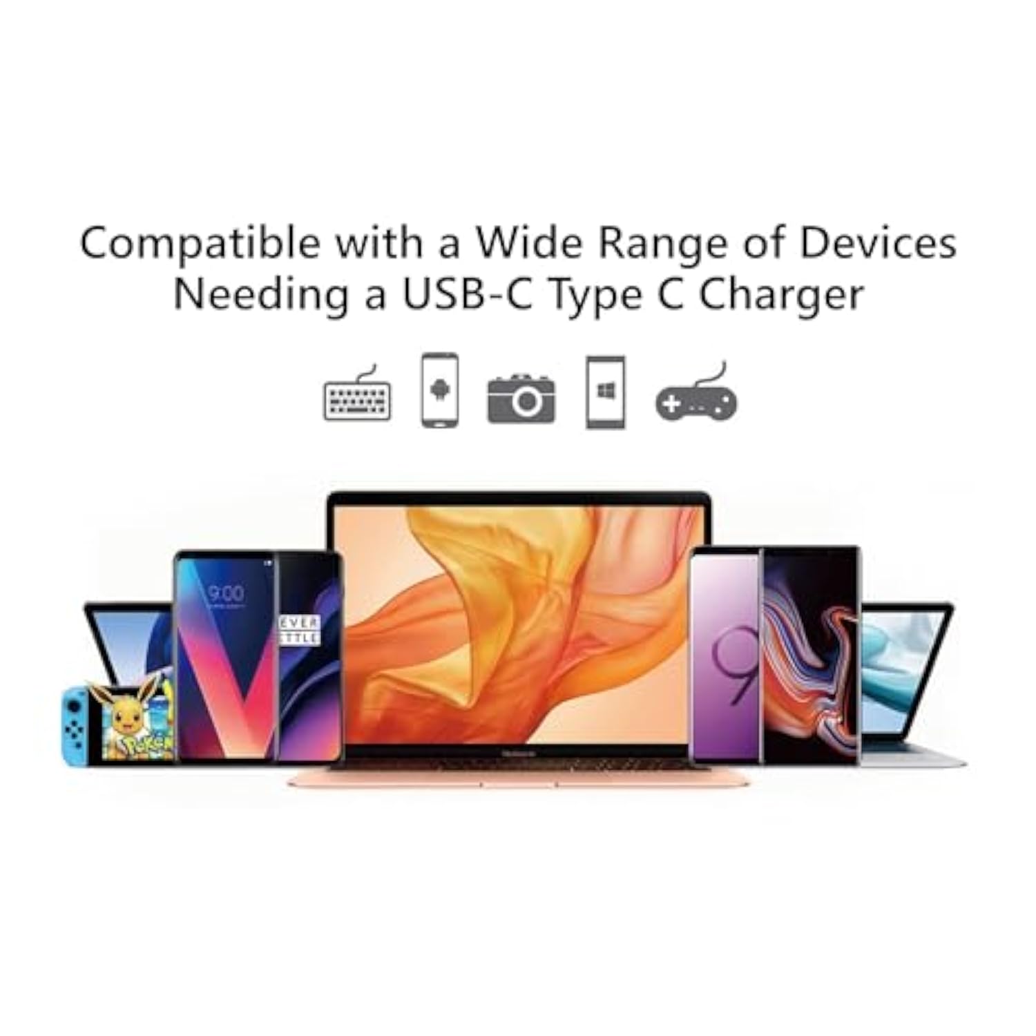 6Ft Long Usb C To Usb C 60W Fast Charging Cable Cord For Apple Macbook Air/Pro, Ipad Pro 13 12.9 11 Inch, Ipad Air 5 4, Mini 6, Iphone 15 16 Pro Max Plus, Pixel, Samsung, Lg, Moto, Pc, Laptop