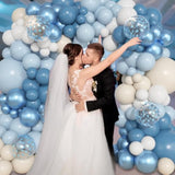 157pcs Dusty Blue Balloon Garland Kit for Baby Shower, Wedding & Birthday Decor