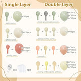 Pastel Balloon Arch Kit: Double Stuffed Sage, Peach, & Sand Balloons