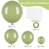 Sage Green Balloon Garland Kit: 129 Piece Party & Event Decor