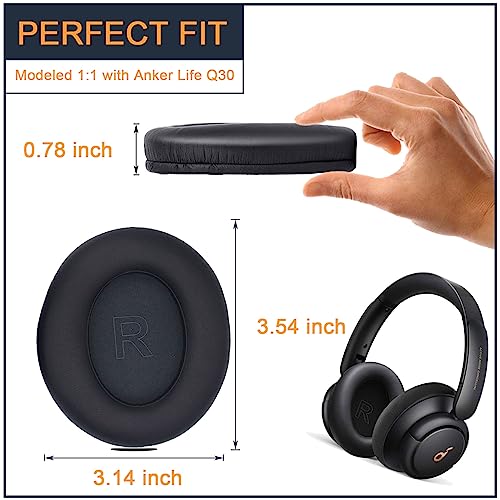 Earpads For Anker Soundcore Life Q30 Q30Bt Q35 Replacement Ear Cushion Pads With Protein Leather And Memory Foam For Replacement Ear Cushion Pads For Soundcore Q30 Q30Bt & Q35