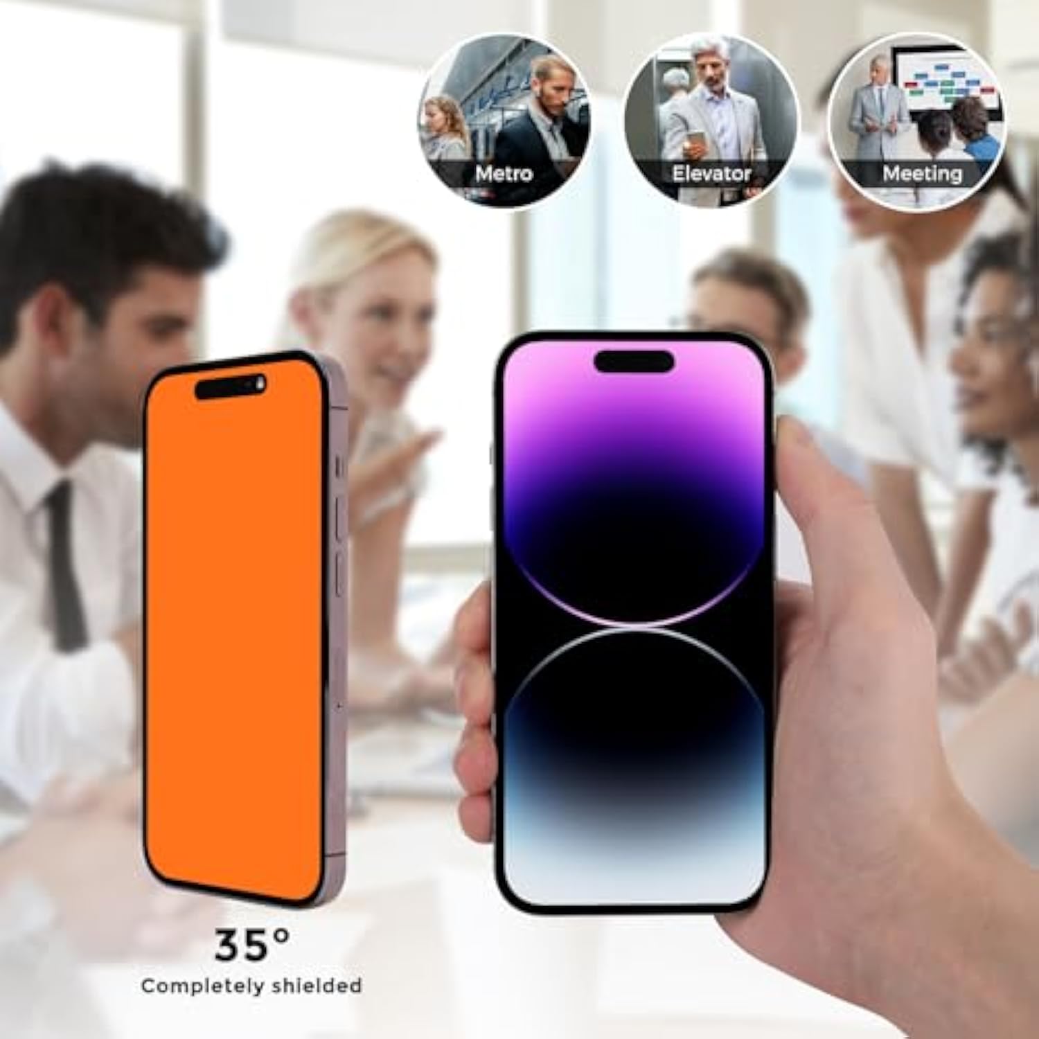Privacy Screen Protector For Iphone 16 Plus (6.7 Inch)- Flexible Film, Gradient Colorful, Anti-Blue Light, Anti-Glare, Filter Screenultraviolet
