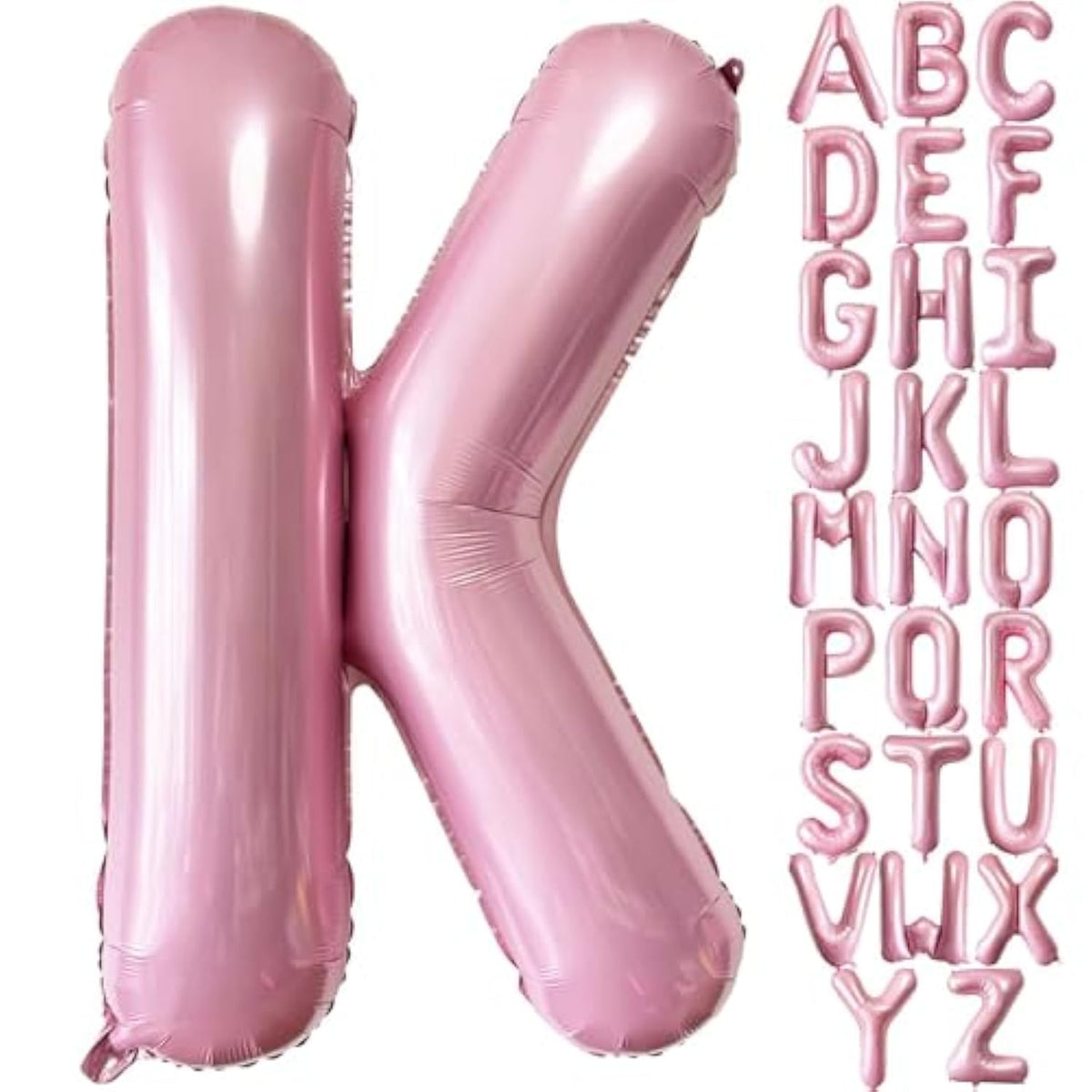 40 Inch Pastel Pink Letter K Balloons, 1 Pcs, K Foil Mylar Helium Balloons For Birthday Party Supplies, Wedding, Anniversary Event Celebration Decorations, Alphabet Pink K