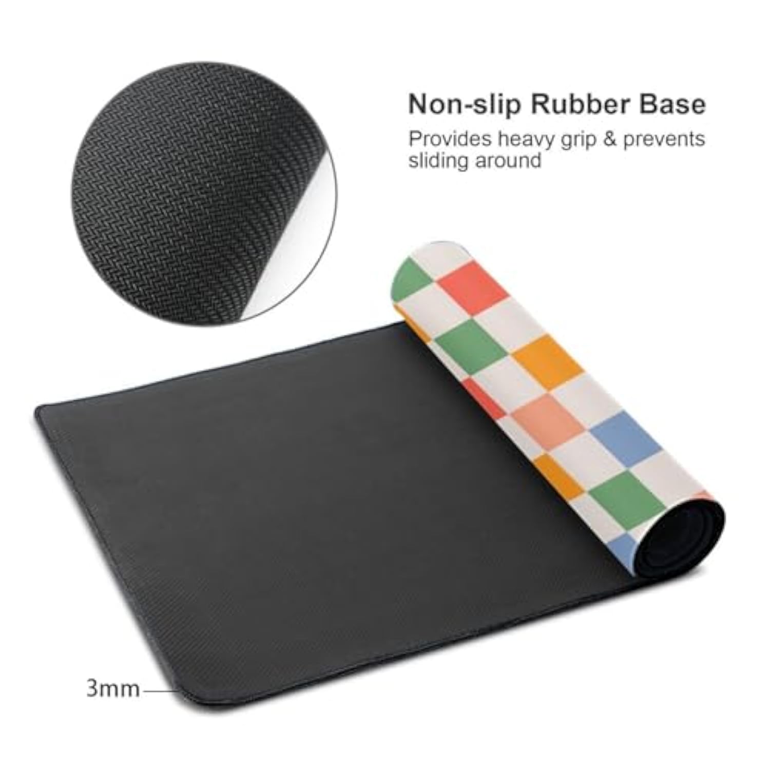 Vintage 60S 70S Retro Checkered Mouse Pad Gaming Xl Large Mousepad Desk Mat Long Extended Big Keyboard Pads Table Accessories For Gaming And Office Pc Laptop Computer 31.5 X 11.8 Inch