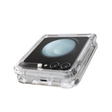 Speck Clear Samsung Galaxy Z Flip 5 Case - Foldable, Scratch Resistant & Drop Protection - Anti-Yellowing Clear Phone Case for Galaxy Z Flip 5 - Presidio Perfect-Clear with Gold Glitter