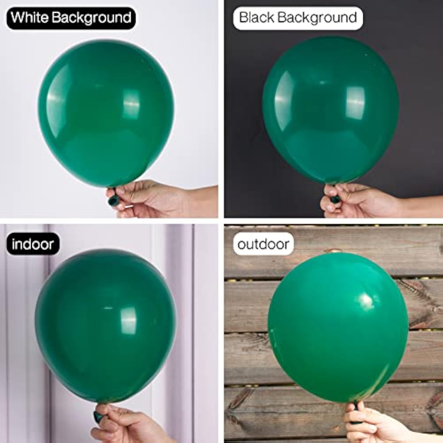 Forest Green Balloons, 50 Pcs 12 Inch Boho Green Balloons, Dark Green