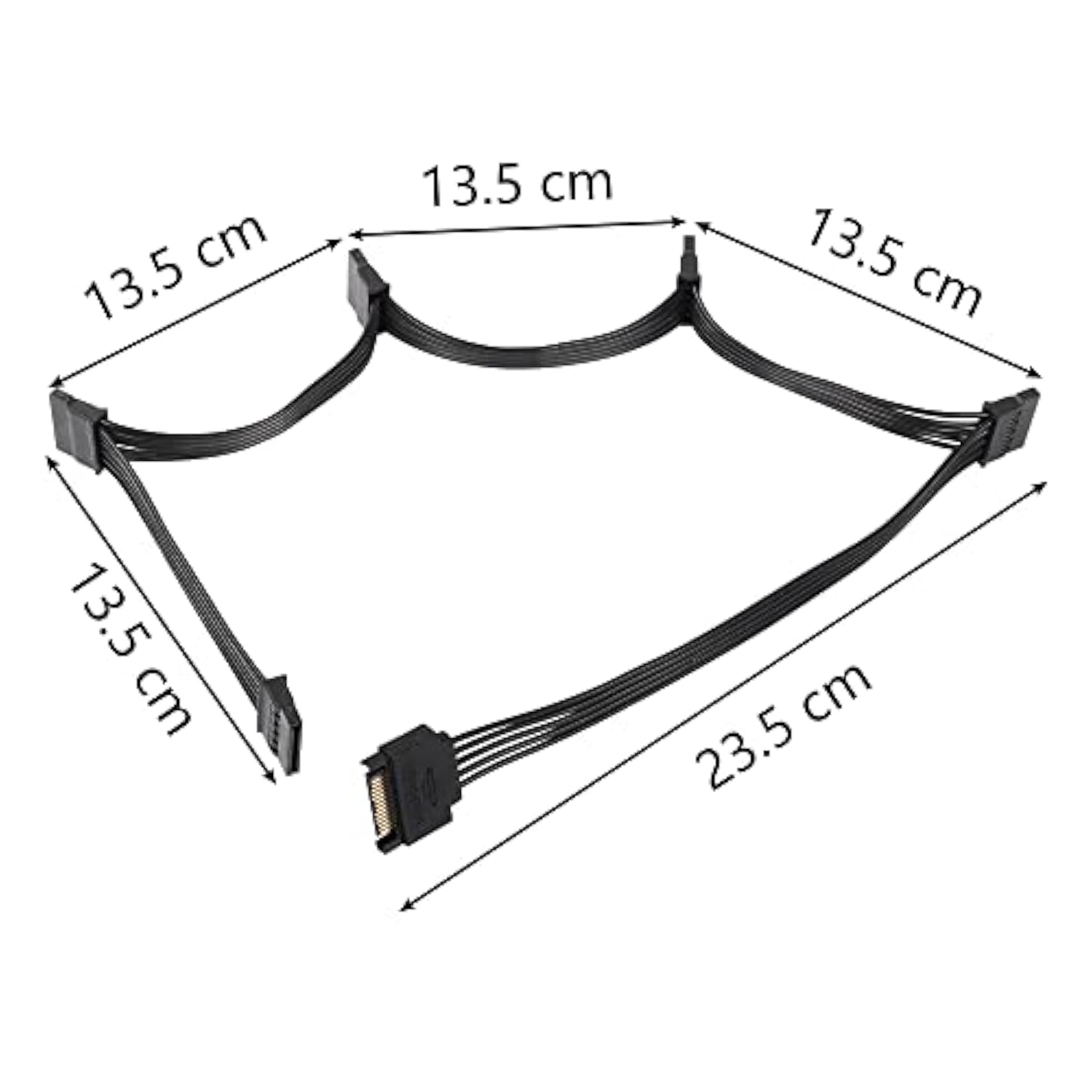Sata Power Splitter Cable, 15Pin Sata Male To 5 Sata Female Power Extension Ha