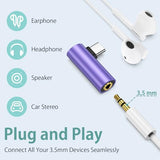 USB C to 3.5mm Audio Adapter, USB Type C to Headphone Jack Dongle Aux Adapter DAC Stereo HiFi Right Angle for  Galaxy S26 Ultra S25 Plus A17