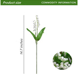 12 Artificial Valley Lilies, Artificial White Bell Orchids, Wedding Handheld Bouquet, Suitable For Family Garden Wedding Parties (White)