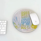 – Inspirational Round Mousepad For Apple Magic Mouse And Wireless Laptop Computers, Cute Pads For Office Desk, 8.5” Circle, Artsy Aesthetic Design Featuring The Prayer For Protection
