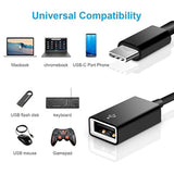 Usb C To Usb Adapter [2 Pack],Type-C Otg Cable Type C Male To Usb A Female Usb To Usbc-C Adapter Compatible With Macbook Pro/Air Ipad Pro 2022 2021 2020, Galaxy S23 S22 Ultra Note 10 S9 S8 (Black)