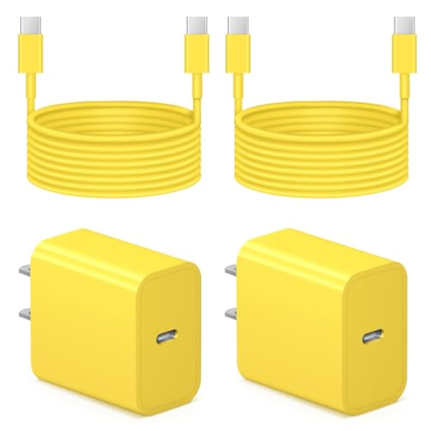 Iphone 17 16 Air Charger Fast Charging - 2 Pack 20W Usb C Charger Block With 6Ft Type C Cable Compatible With Iphone 17/17 Pro/17 Pro Max/Air/16/16E/15, Ipad Pro, Air M3/M2/5/4, 11Th/10Th?Yellow?