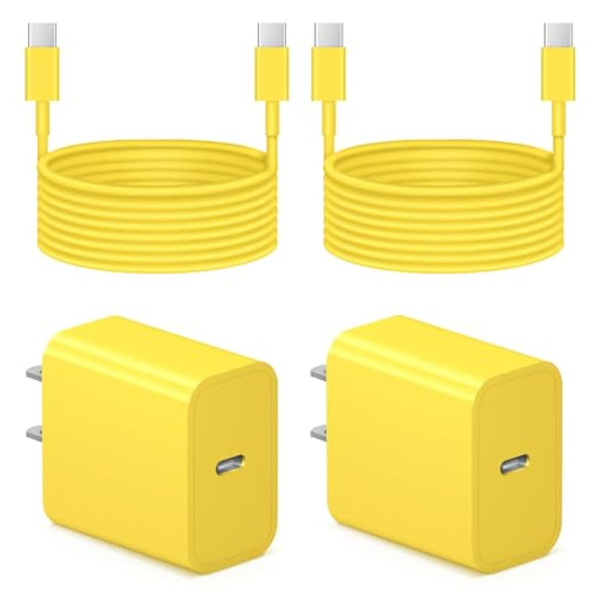 Iphone 17 16 Air Charger Fast Charging - 2 Pack 20W Usb C Charger Block With 6Ft Type C Cable Compatible With Iphone 17/17 Pro/17 Pro Max/Air/16/16E/15, Ipad Pro, Air M3/M2/5/4, 11Th/10Th?Yellow?