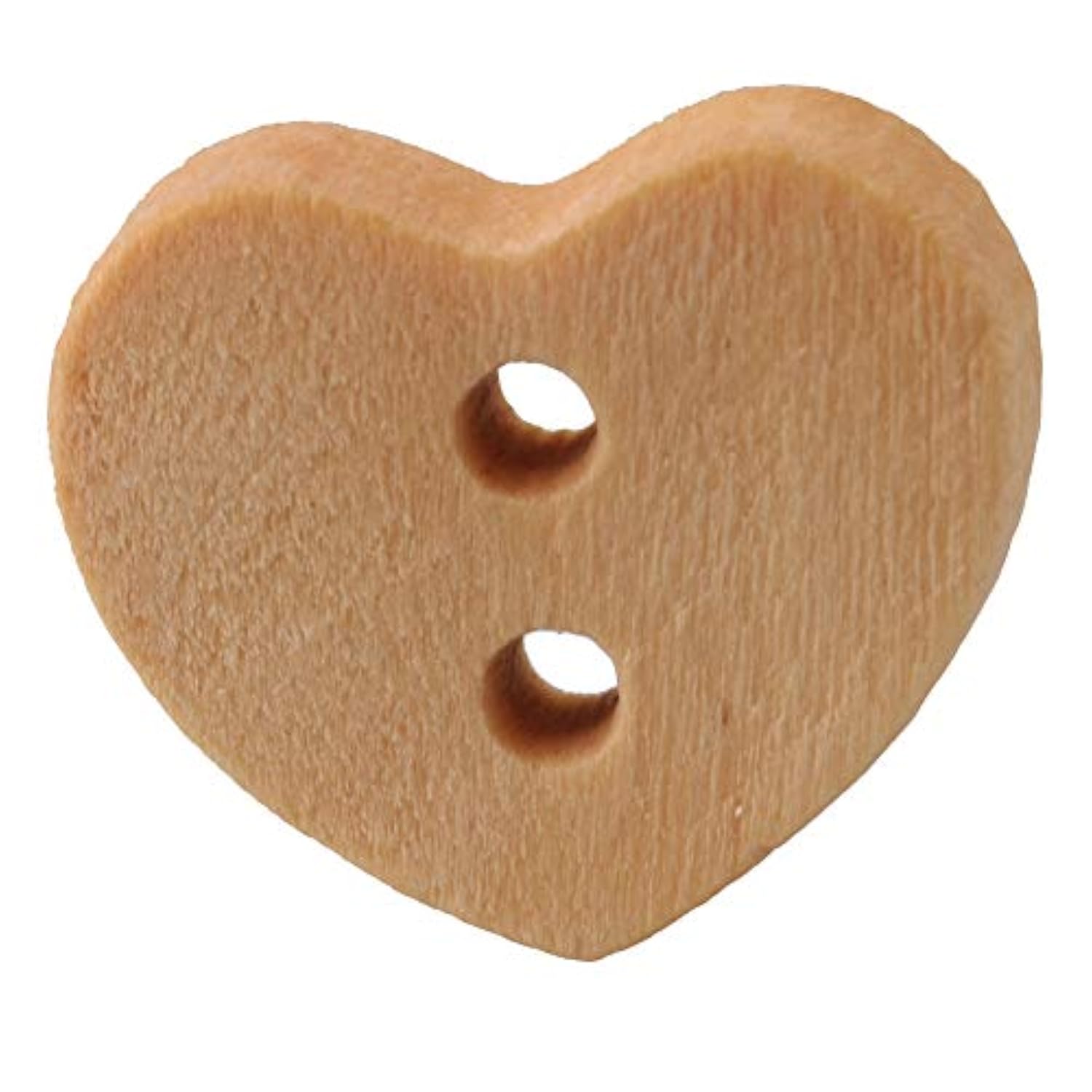 100Pcs Wooden Buttons Heart-Shaped Natural Wooden Button For Sewing Cr