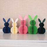 Easter Decorations,5 Pcs Easter Bunnys Honeycomb Table Centerpiece,3D Rabbits For Spring Easter Decors, Garden Party, Egg Hunt Supplies