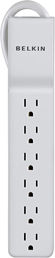 6-Outlet Surge Protector Power Strip 555J 2.5FT Cord Straight Plug
