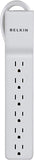 6-Outlet Surge Protector Power Strip 555J 2.5FT Cord Straight Plug