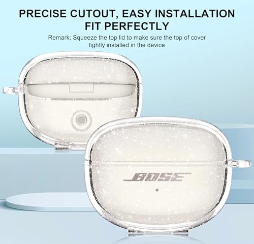 for Bose Ultra Open Earbuds Case Glitter,Cute Sparkle Bling for Bose Ultra Open Case Cover 2024,Soft TPU Cover for Bose Open Ear Earbuds Accessories