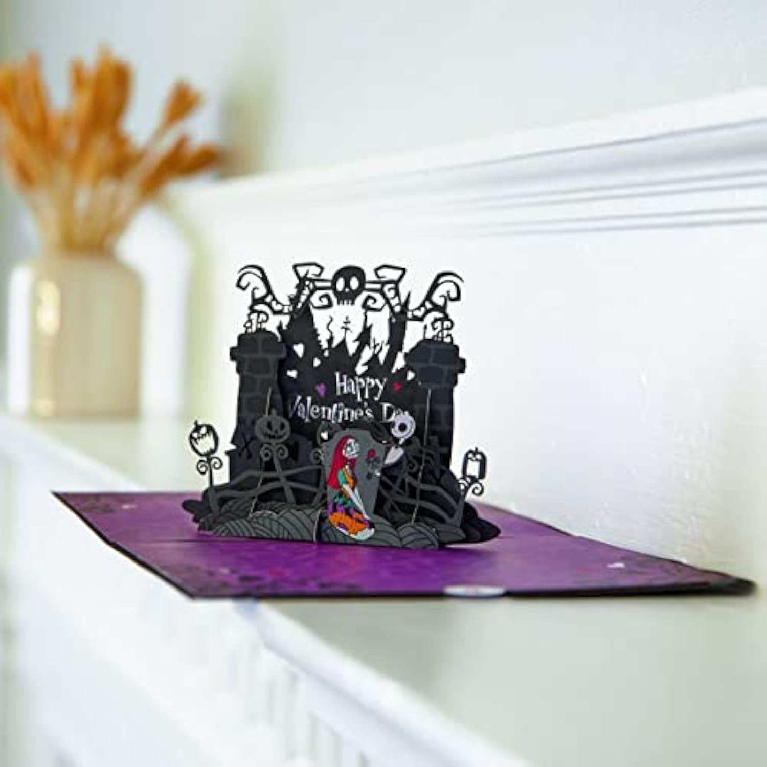Valentines Day Card For Her, Him - 3D Disney Pop-Up Card - Tim Burton'S The Nightmare Before Christmas - Simply Meant To Be - 5" X 7" - Blank Note Card & Envelope Included