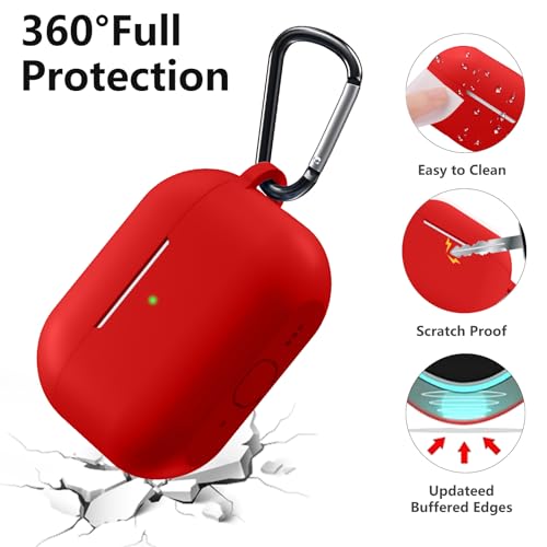 for AirPods Pro 3 Case, Soft Silicone Protective Cover Compatible with  AirPods Pro 3 Case 2025 with Keychain for Women and Men,Led