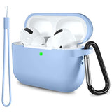 Case Cover For Airpods Pro With Keychain & Lanyard - Soft Silicone Skin Protects 1St & 2Nd Gen, Charging Case [Front Led Visible] - Lilac
