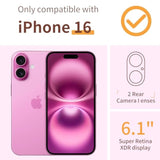 For 16 Case,[3 In 1] With Screen Protector & Camera Lens Protector, Flower Pattern Design,Clear Soft Shockproof Slim Floral Phone Cover For Women Girls 2024 6.1" (Lavender/Purple)