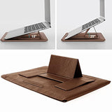 Laptop Sleeve 15.6 Inch,Macbook Air Sleeve Case With Laptop Stand And Mouse Pad,2 Stand Modes,Slim Protective Cover For Macbook Air M4,Air 15,Samsung/Hp/Dell/Asus 15-16 Inch Notebook,Brown