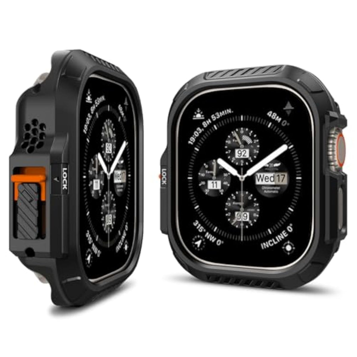 Spigen for Apple Watch Ultra 3/2/1 Case, Lock Fit 49mm Secure Locking System Cover - Black