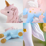 Unicorn Cake Topper Kit Sculptures, Rainbow, Banner, Clouds, Balloons & Stars