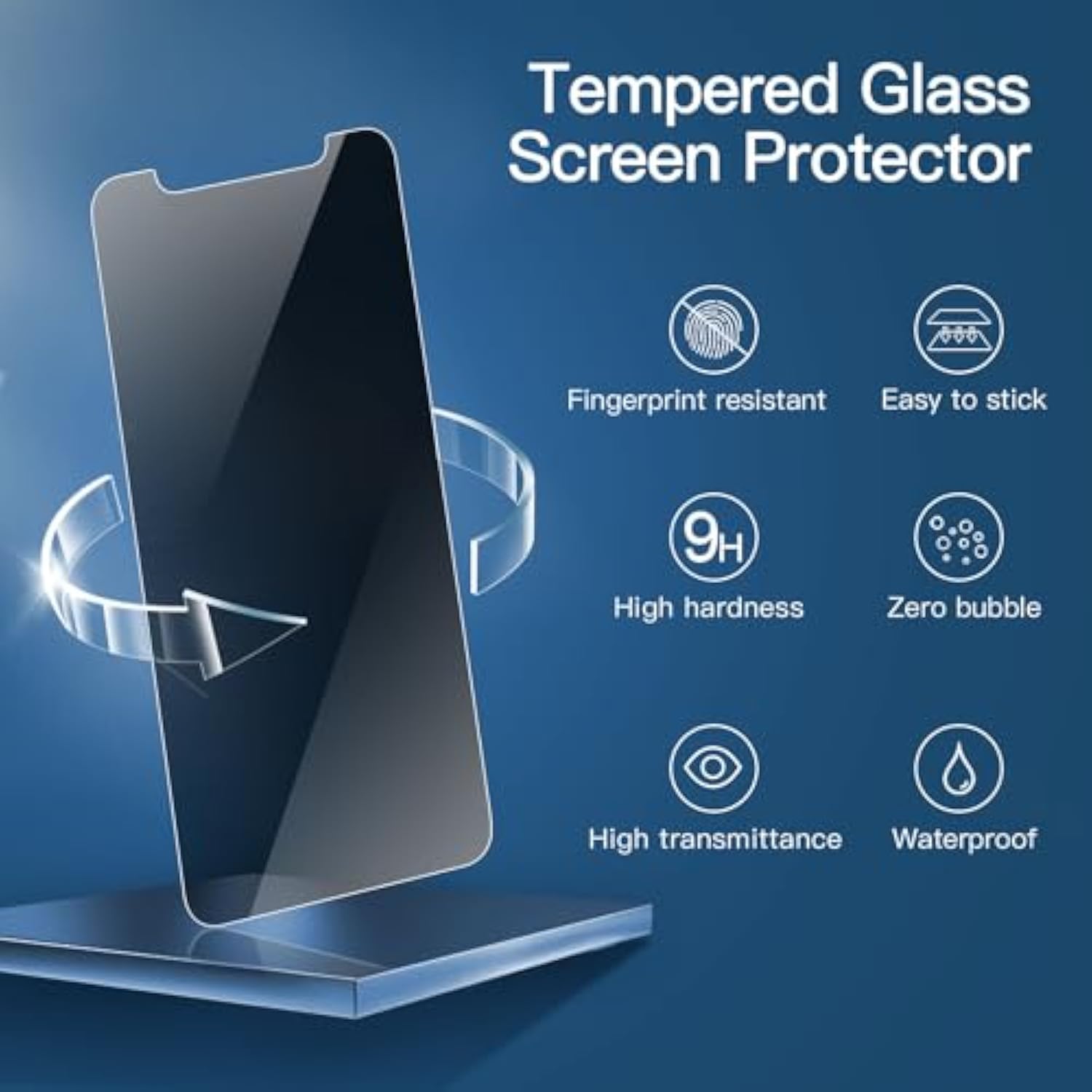 3 Pack Privacy For Iphone 11, Iphone Xr Screen Protector, Balanced 35-Degree Privacy Angle With Eye Protection, Ultra Durable 9H Hardness, Bubble-Free