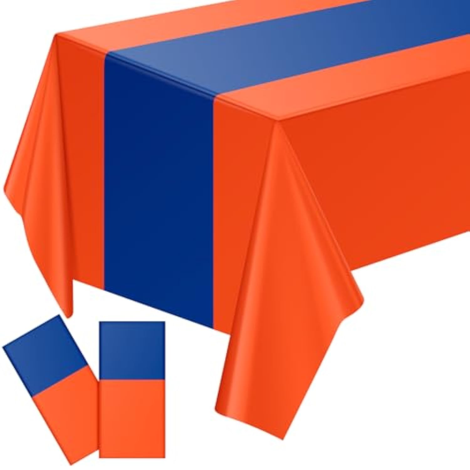4 Pcs Blue And Orange Tablecloth Dragon Party Anime Theme Table Cloth 108 X 54 Inch Plastic Disposable Rectangle Tablecovers For Birthday Themed Party Decoration Supplies