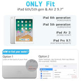 Kids Case For Ipad 9.7 2017/2018 & Ipad Air 2 With Built-In Screen Protector - Light Weight Shock Proof Convertible Handle Stand Friendly Kids Cover For 9.7 Ipad 5Th & 6Th Gen - Green