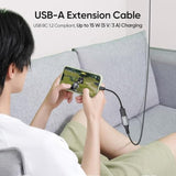 Usb Extension Cable 15 Ft Long, Type A 3.0 Extender 5Gbps Data Transfer & 15W Charging Male To Female Cord Braided For Webcam Dashcam Keyboard Mouse Printer And More