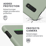kwmobile Case Compatible with Samsung Galaxy S10e Case - TPU Silicone Phone Cover with Soft Finish - Gray Green