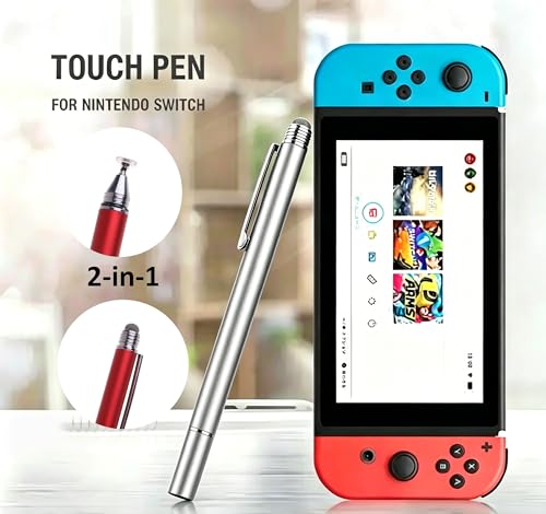 2-in-1 Stylus Pen for Nintendo Switch/Switch Lite/OLED, Capacitive Stylus for Nintendo Switch 2 Pen, Switch Super Precise Stylus Pen with Lanyard