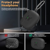 Silicone Protective Case Cover for JBL Vibe 200TWS and JBL Beam, Shock Resistant and Anti-Scratch, Compatible Devices, Includes Carabiner