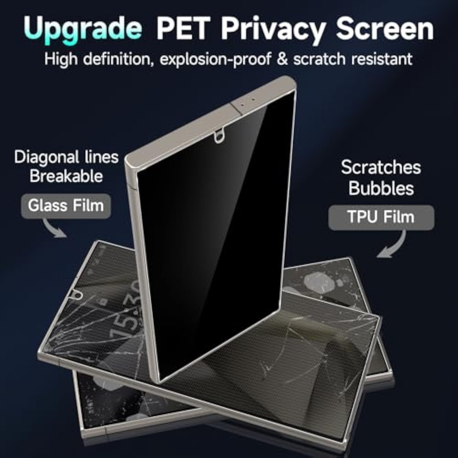 Ez Unlock Samsung Galaxy S24 Ultra Privacy Screen Protector 2 Pack