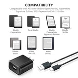 5Ft Usb-C Charging Cable With Matching Usb Charger For The New Kindle Paperwhi