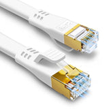 Cat 8 Ethernet Cable 100 Ft, High Speed Flat Cat8 40Gbps 2000Mhz Indoor&Outdoo