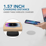 1.57"(40Mm) Invisible Wireless Charger, Under Desk Wireless Charger, Under Counter Charging For Iphone 16/15/14/13/12/ Samsung Galaxy S25/S24/S23/S22/S21(Adapter Included)