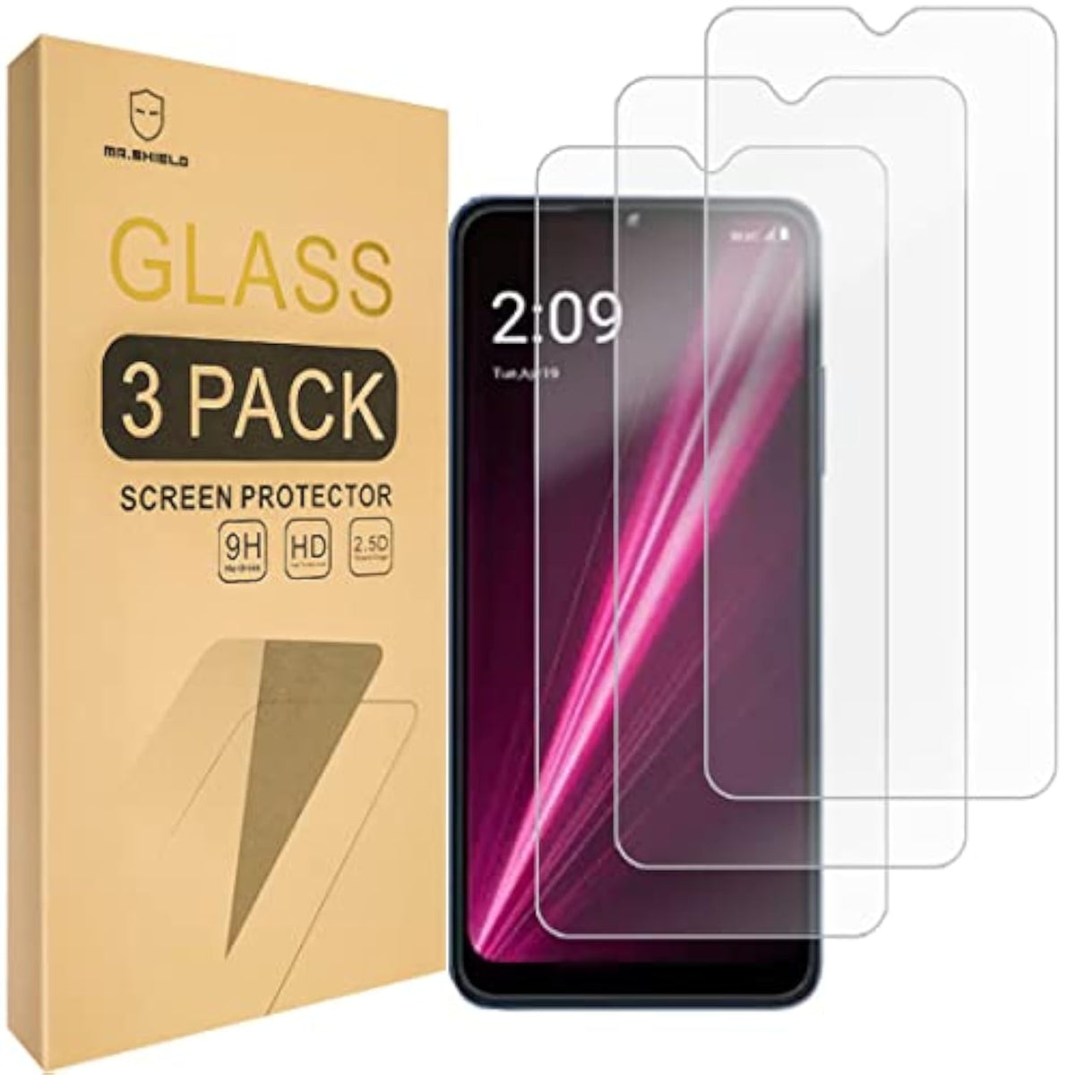 [3-Pack] Designed For T-Mobile Revvl 6 5G / Revvl 6X 5G [Tempered Glass] [Japan Glass With 9H Hardness] Screen Protector