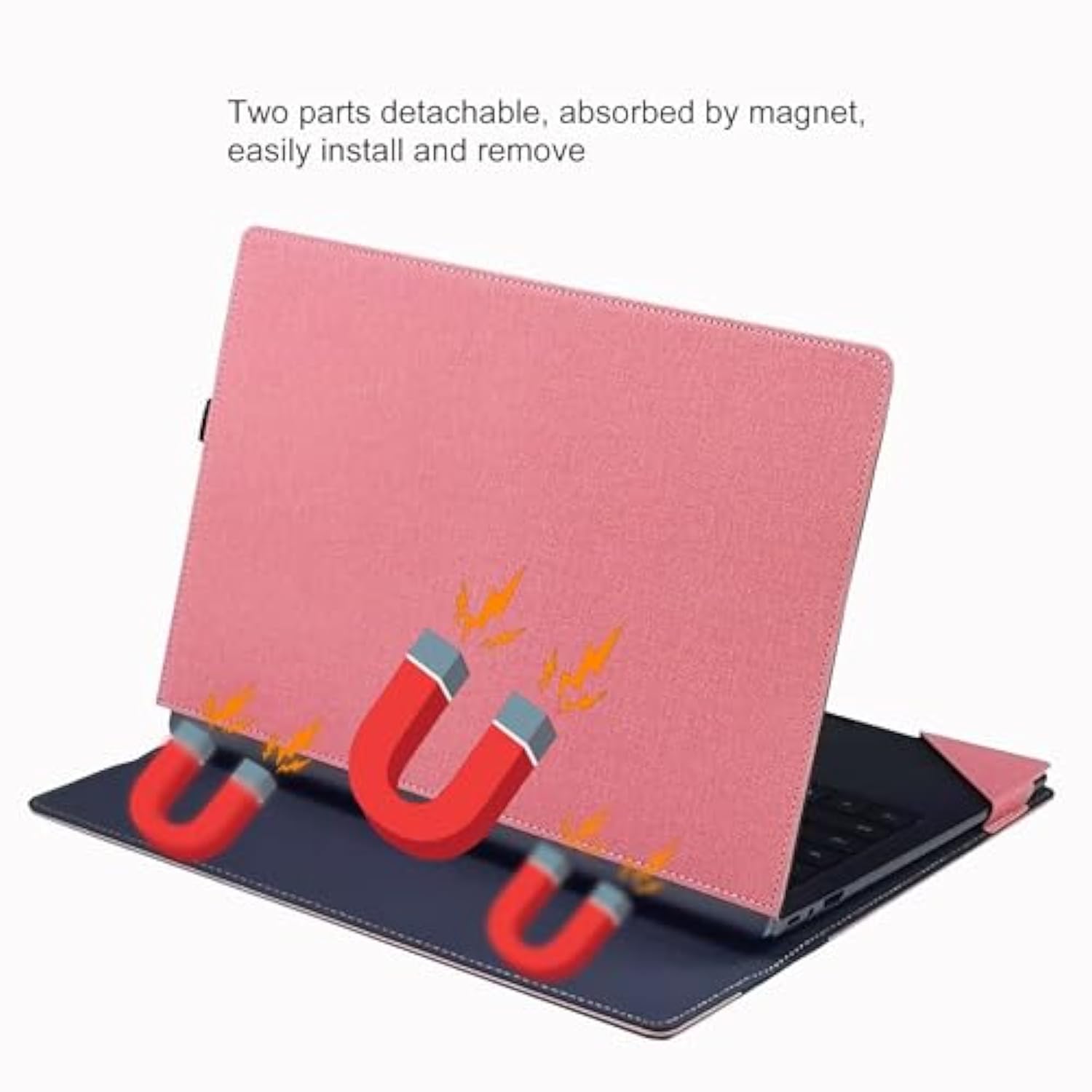 Laptop Case Compatible With Dell Inspiron 15 3511 3515 3520 3525 Vostro 15 3515 Cover Protective Notebook Skin Sleeve Detachable Pouch With Pen Holder (Pink)