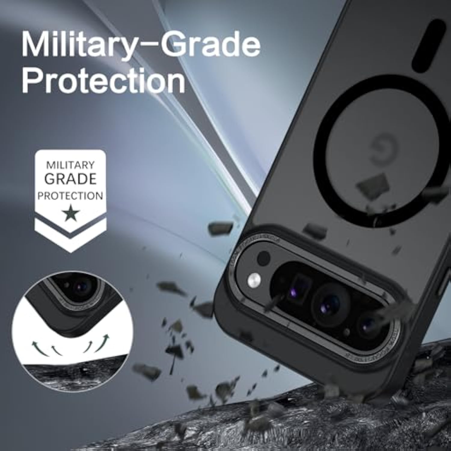 For Google Pixel 10 Pro Xl Case, Strong Magnetic [Compatible With Magsafe] Translucent Matte Frosted Slim Fit Shockproof Women Men Protective Phone Case For Pixel 10 Pro Xl,Black