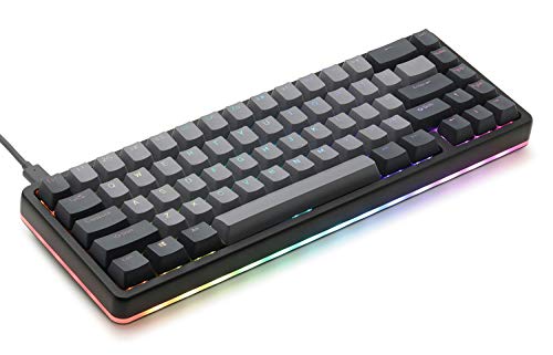 Alt High-Profile Mechanical Keyboard  65% (67 Key) Gaming Keyboard, Hot-Swap Switches, Programmable Macros, Rgb Led Backlighting, Usb-C, Doubleshot Pbt, Aluminum Frame (Halo True, Black)